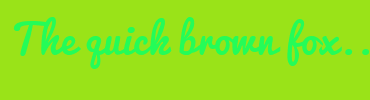 Image with Font Color 24FC58 and Background Color 9AE318